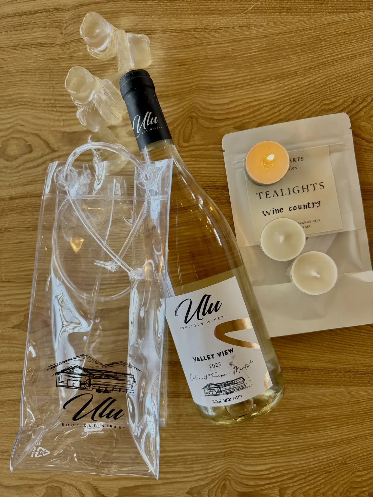 מארז יין כשר ונרות